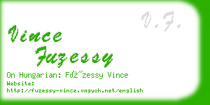 vince fuzessy business card